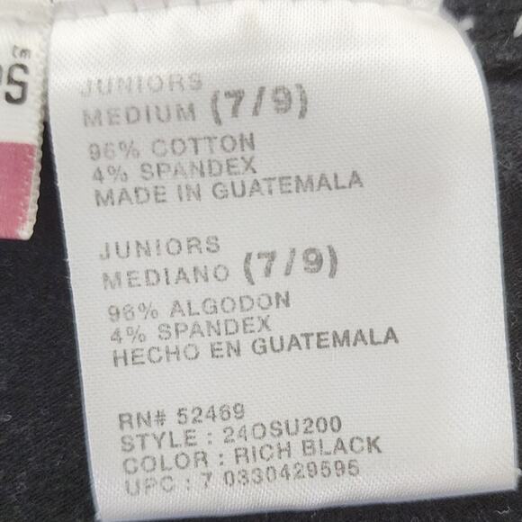 No Boundaries Black Short Sleeve T-Shirt Junior Size 7/9 Casual Top Girls - Picture 7 of 8